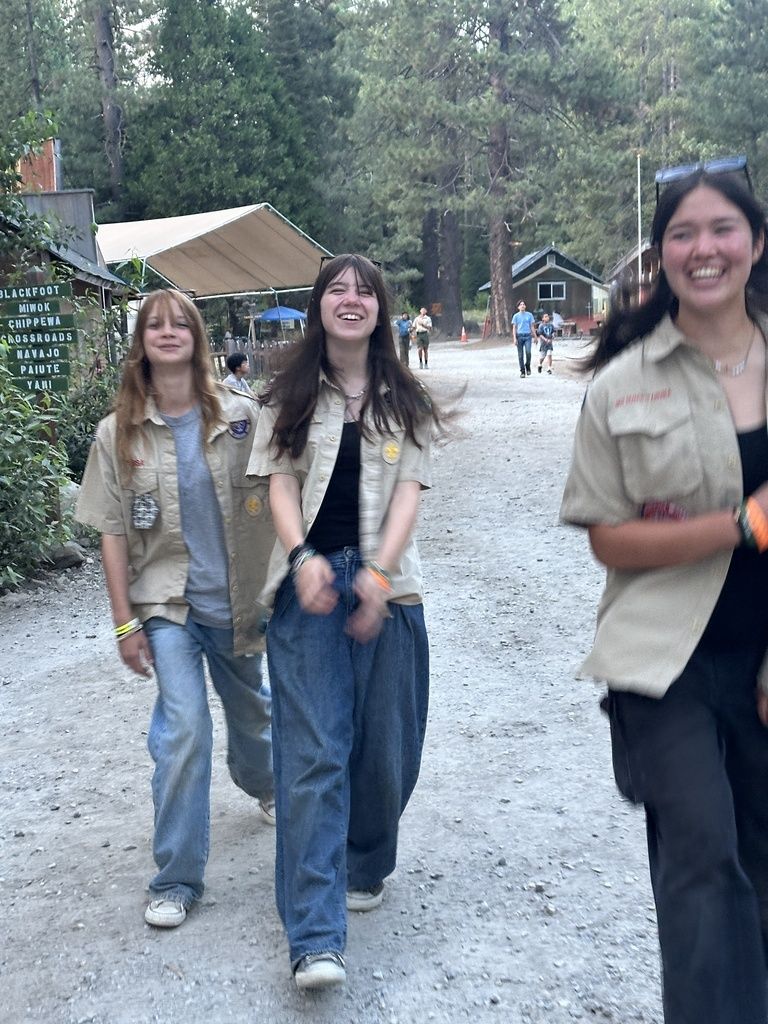 Scouts walking back through camp